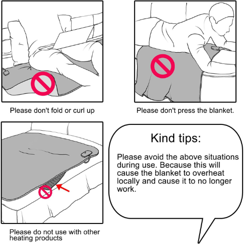 Large Heated Comfort Blanket – 160×130 cm