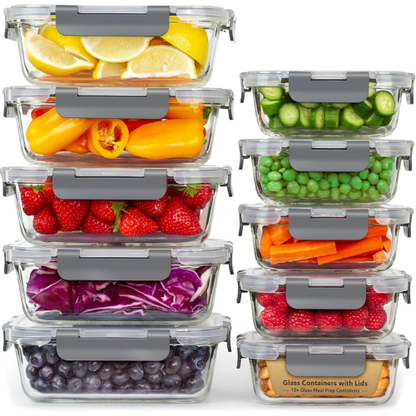 Glass Meal Prep & Storage Container Set – 20‑Piece Collection
