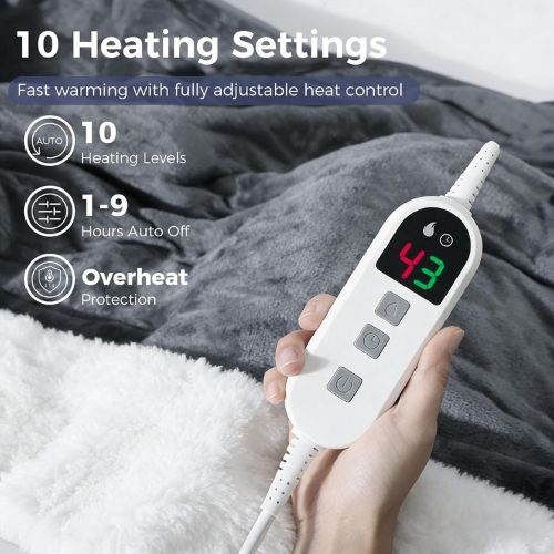 Ultra‑Soft Electric Heated Blanket for Cozy Full‑Body Warmth