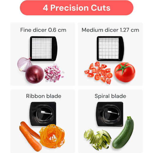 Multi‑Function Vegetable Chopper & Spiral Slicer for Effortless Meal Prep