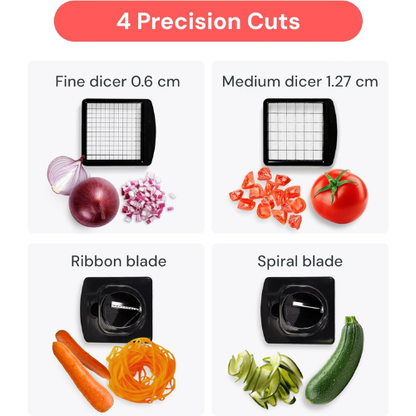 Multi‑Function Vegetable Chopper & Spiral Slicer for Effortless Meal Prep