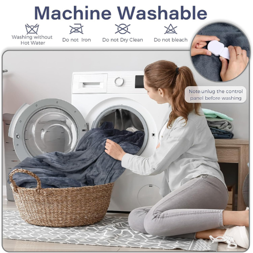Ultra‑Soft Electric Heated Blanket for Cozy Full‑Body Warmth