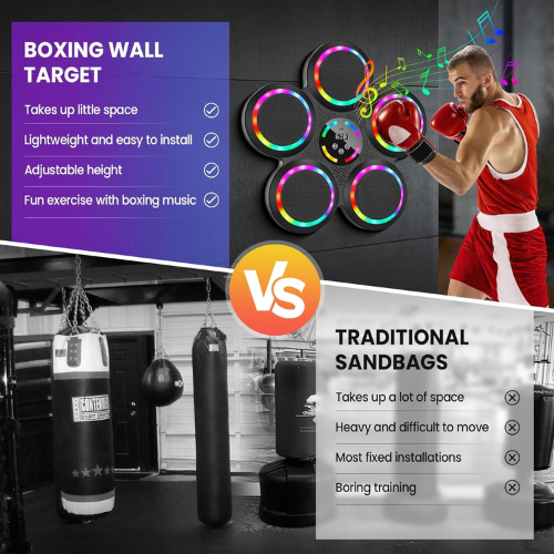 Interactive Music Boxing Trainer for Home Fitness