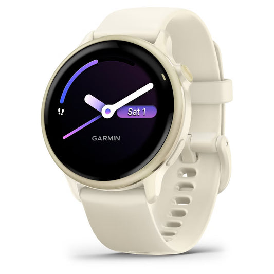 Garmin Vivoactive 6 Fitness Watch with GPS - White/Gold