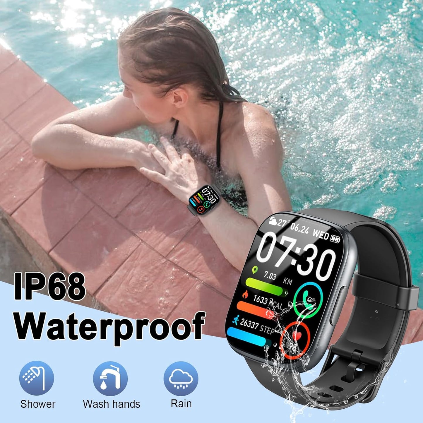 SmartWatch – Multifunction smartwatch with Bluetooth calls and health tracking