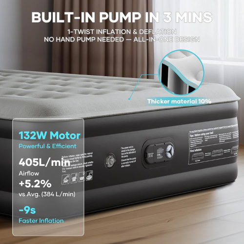 Premium Self‑Inflating Double Air Mattress for Home & Outdoor Comfort