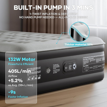 Premium Self‑Inflating Double Air Mattress for Home & Outdoor Comfort
