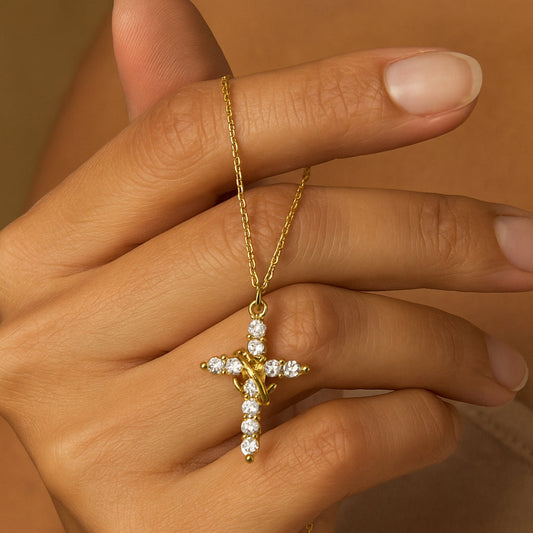 Protective Cross and Crown Necklace + Free Ebook