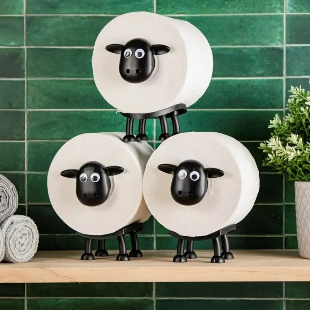 Set of 3 Fun Sheep Toilet Paper Holders