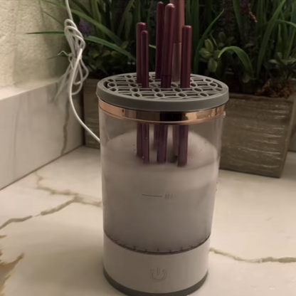 Electric makeup brush cleaner
