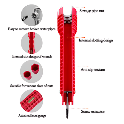 SinkWrench 1+1 FREE: Multifunctional, easy-to-use kitchen sink wrench