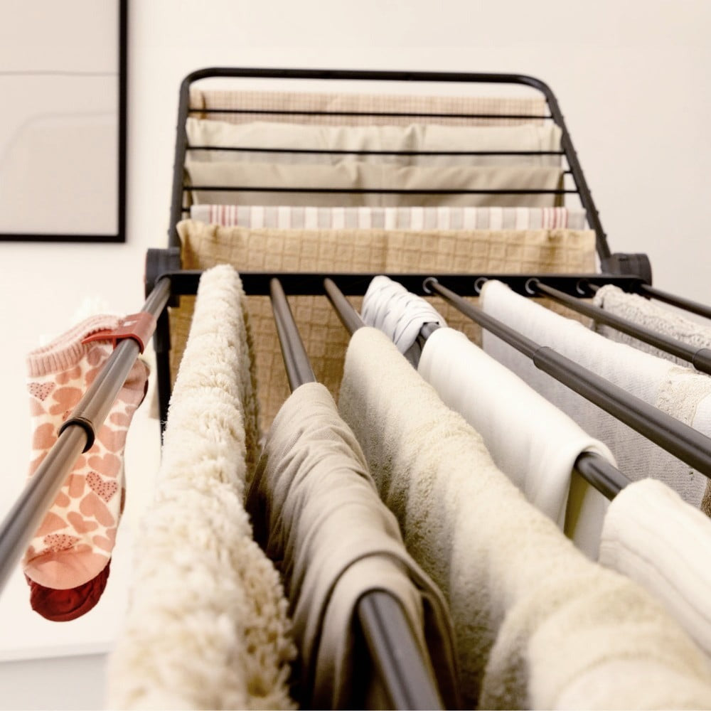 Vileda Infinity Flex® Indoor Clothes Airer, XXL Lines over 2 Metres, Stable and Robust, Practical Transport