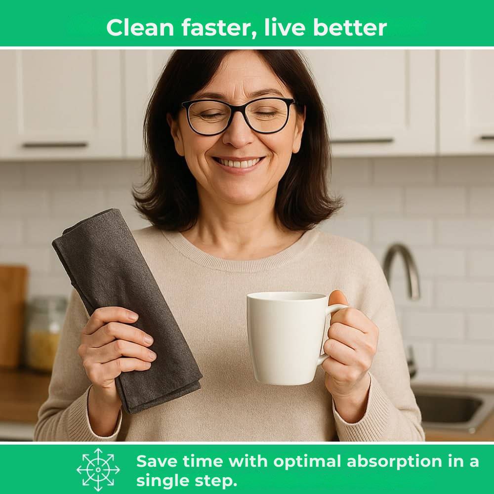 MagicClean - Ultra-absorbent anti-limescale nanofibre cloth