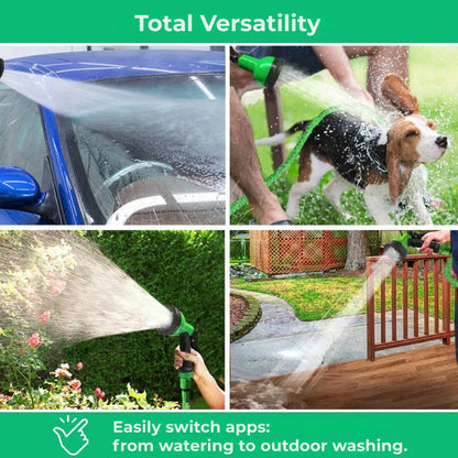 Aquaflex｜Extendable garden hose｜8 high-pressure spray modes